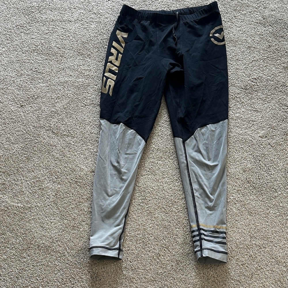 Mens Virus Bioceramic V2 compression pants leggings black/gold Size M